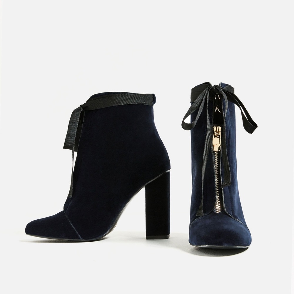 Zara Velvet Booties